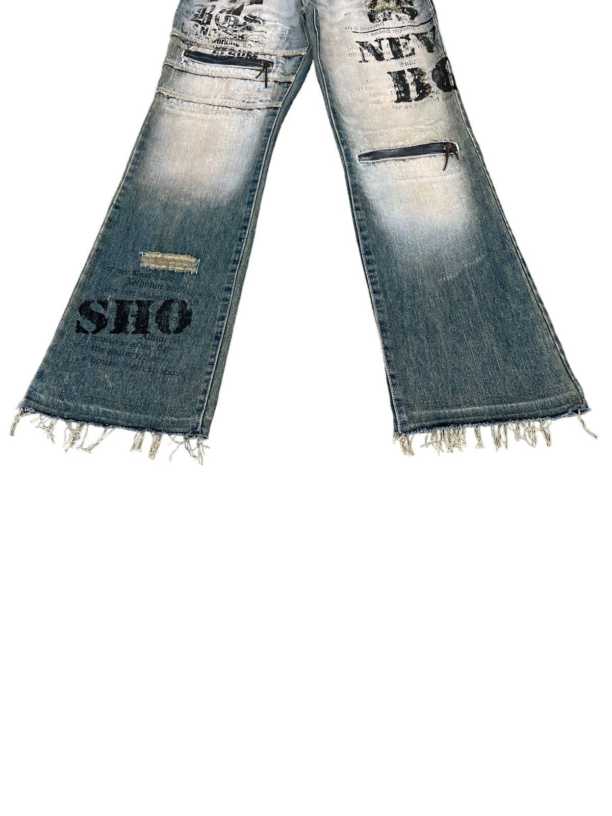 BERNINGS SHO FLARE🔥BERNINGS-SHO Distressed Seditionaries Bondage Zippers Size US 29 - 5 Thumbnail