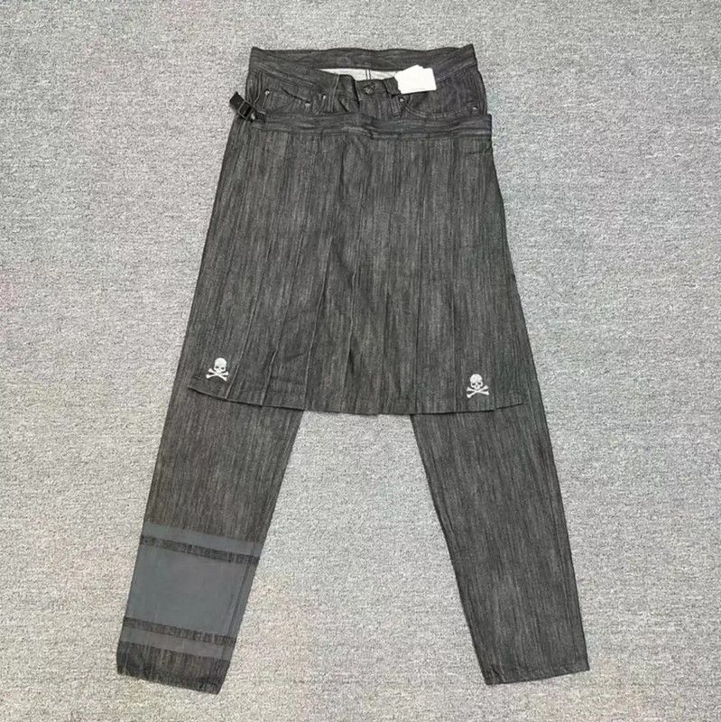 Comme des Garcons COMME des GARÇONS Gray Denim Logo Casual Pants 0089 Size US 27 - 1 Thumbnail