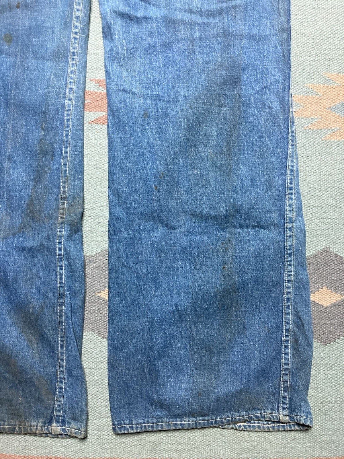 Vintage 60s sweet Orr denim overalls ace of spades faded farm 33x32 Size US 33 - 10 Thumbnail