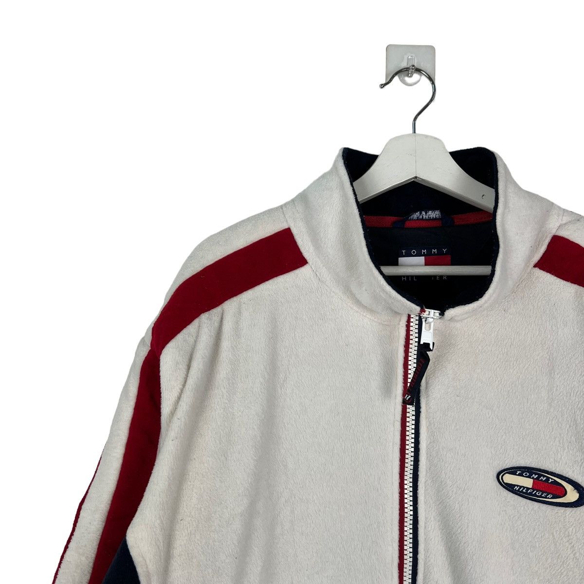 Tommy Hilfiger × Vintage 🔥 90s VINTAGE TOMMY HILFIGER FLEECE JACKET Size US L / EU 52-54 / 3 - 7 Thumbnail