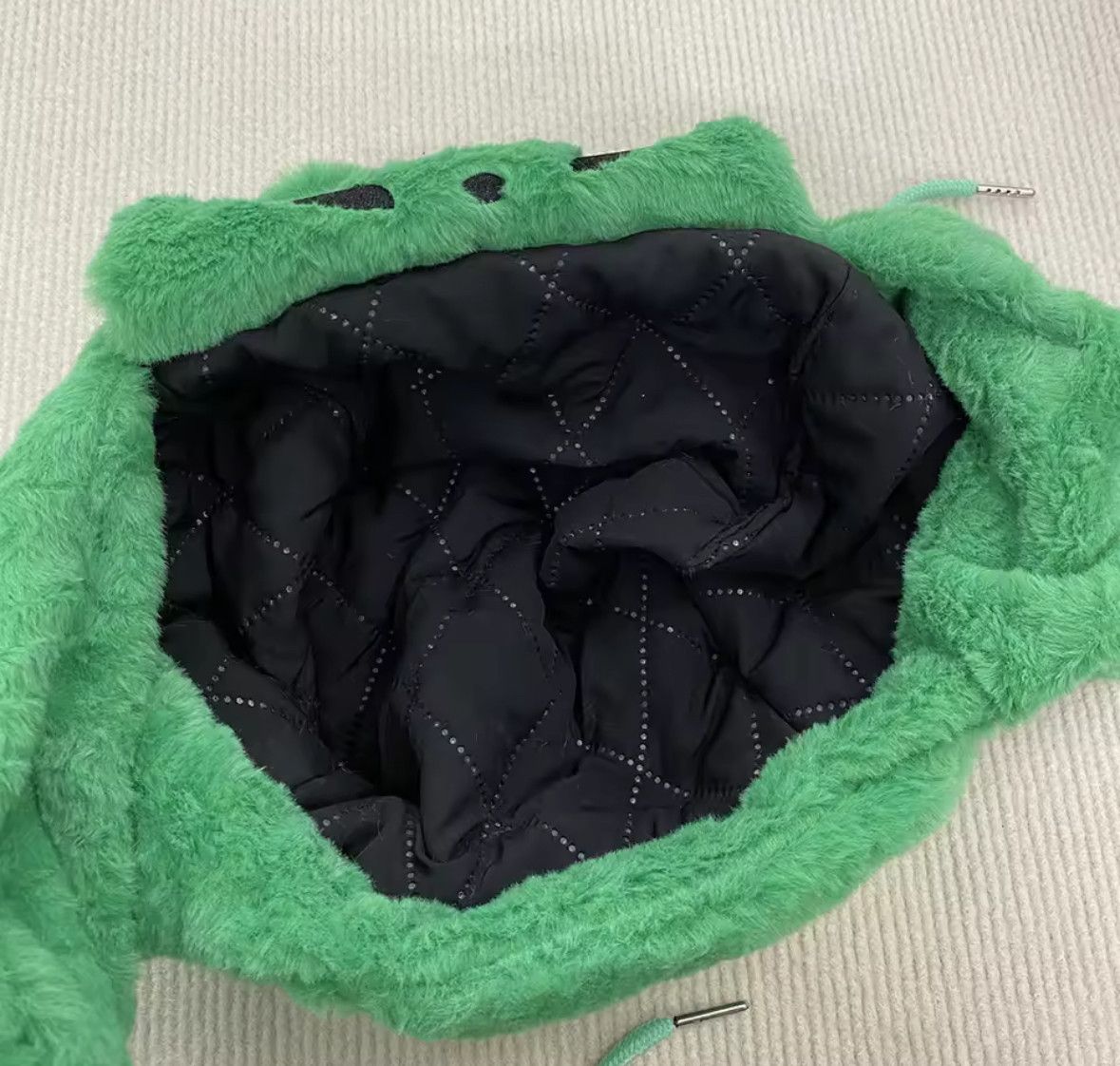 Japanese Brand Y2K Vintage Green Monster Ushanka Autumn Winter Warm Hat Size ONE SIZE - 3 Thumbnail