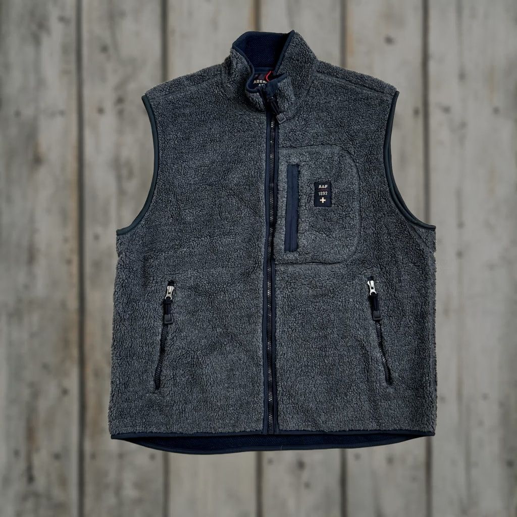 Abercrombie & Fitch VINTAGE Abercrombie & Fitch Jacket Vest Size Large Y2K 90s Full Zip Sherpa Size US L / EU 52-54 / 3 - 1 Thumbnail