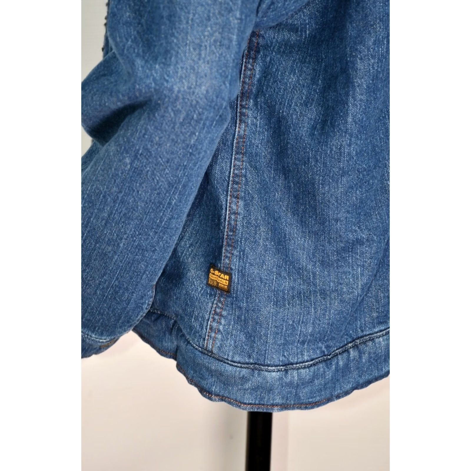 G-Star G-Star RAW 3301 Slim Sherpa Jacket Sato Stretch Denim 2XL Mens Blue Jacket Size US XXL / EU 58 / 5 - 5 Thumbnail