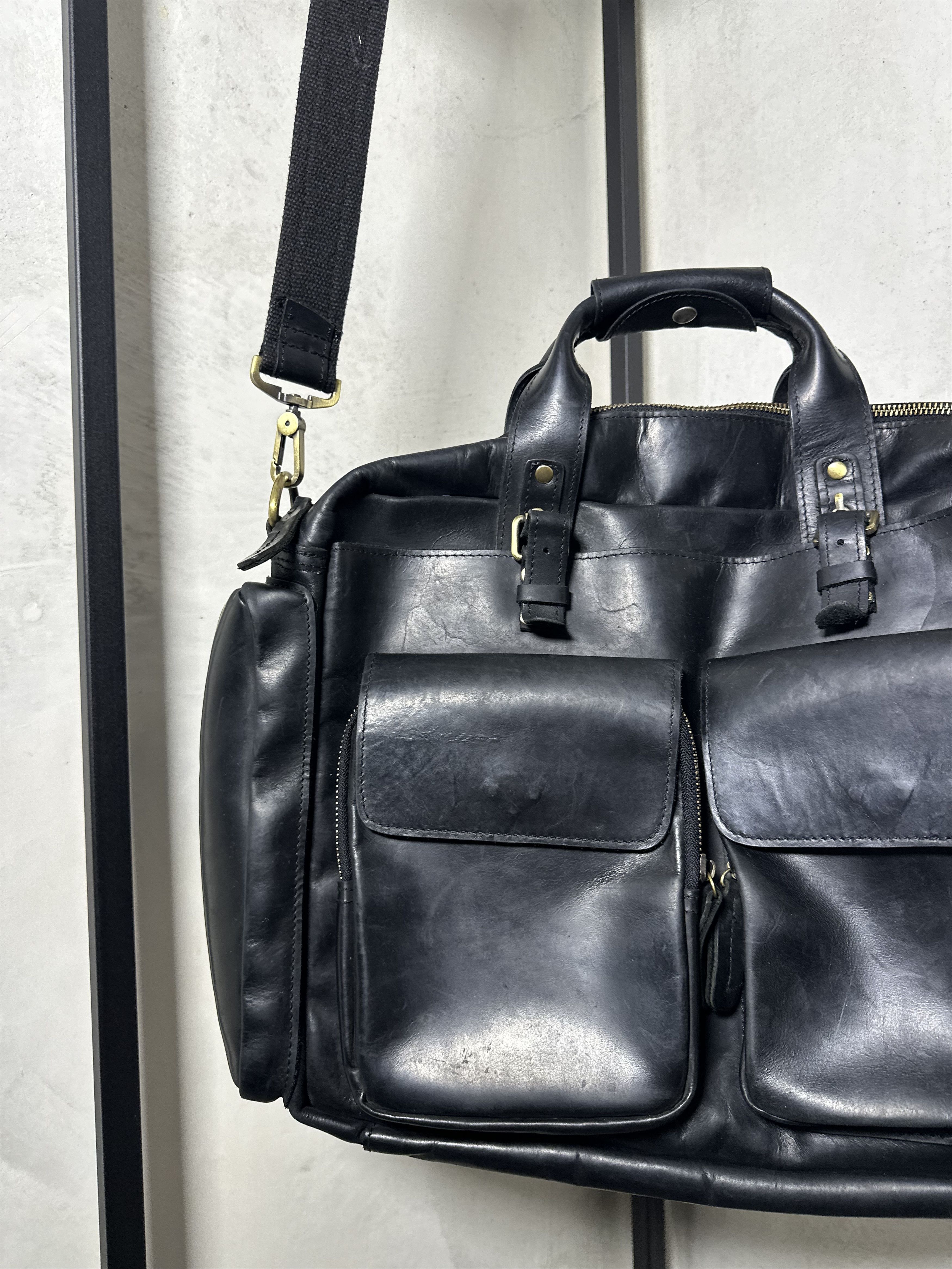 Handmade Custom Ordered Horse Leather Multipocket Laptop Bag Size ONE SIZE - 4 Thumbnail