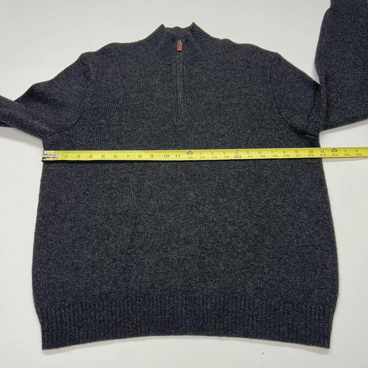 Polo Ralph Lauren Polo Ralph Lauren 1/4 Zip Sweater Grey Lambs Wool Pullover Size US L / EU 52-54 / 3 - 13 Thumbnail
