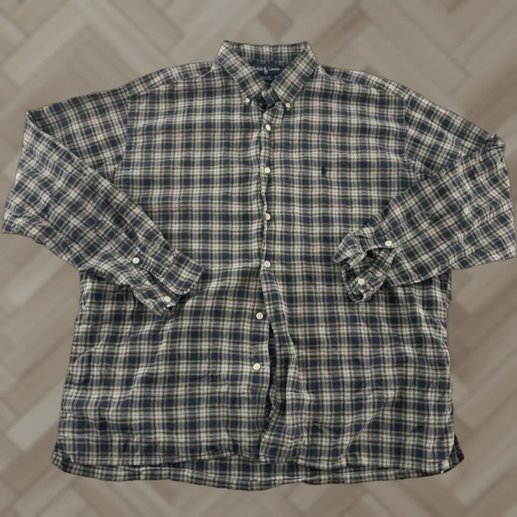 Polo Ralph Lauren Polo Ralph Lauren Greggor Plaid Long Sleeve Button Front shirt Men's XL Blue Multicolor Button-Up Size US XL / EU 56 / 4 - 1 Thumbnail