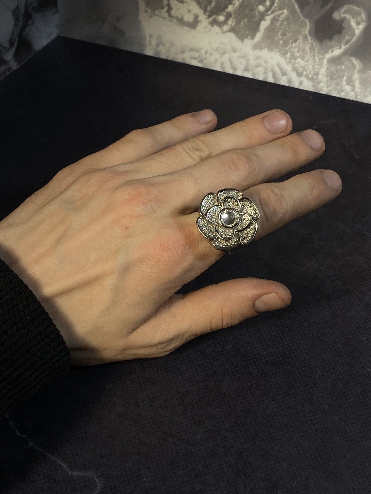 Japanese Brand × Jewelry Floral Silver Ring Watch by Japanese Brand Size ONE SIZE - 1 Thumbnail