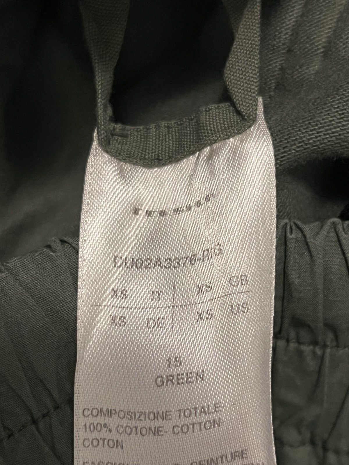 Rick Owens Drkshdw XS RIG Creatch Olive Army Green Cargo Joggers Sweatpants Size US 30 / EU 46 - 8 Thumbnail