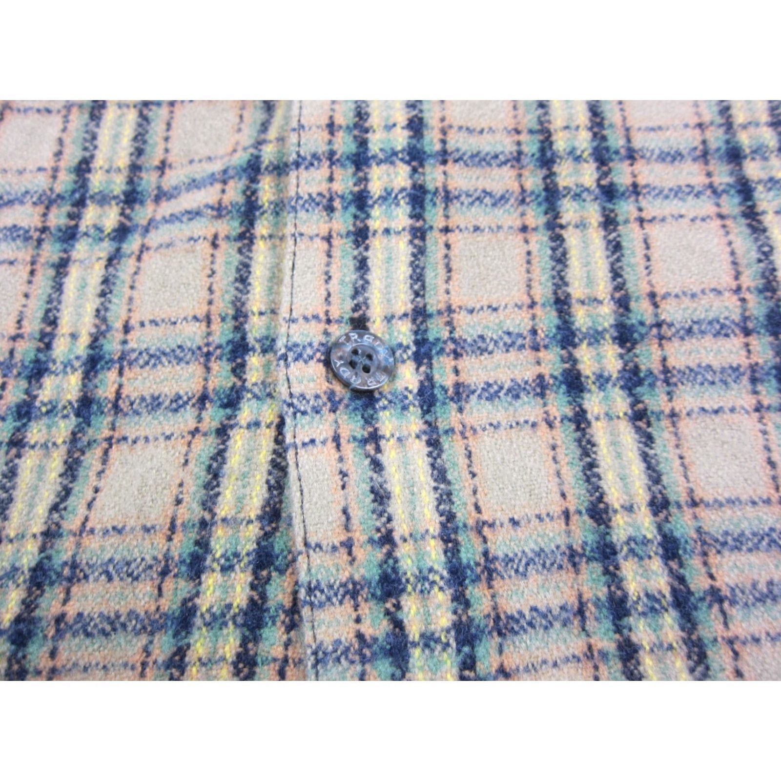Vintage Mack Shirt Button-Up Plaid Flannel Beige Brown 90s Vintage Adult Medium Mens Shirt Size US M / EU 48-50 / 2 - 6 Thumbnail