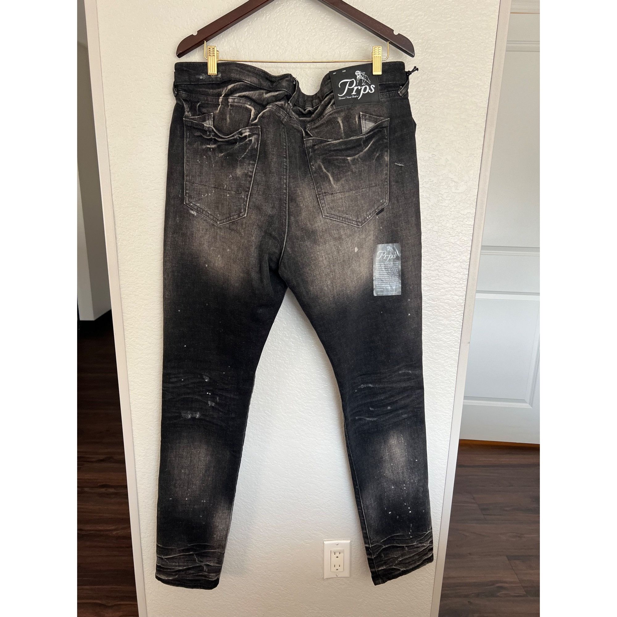 Prps Prps The Eleanor Distressed Mens Jeans - Size 40x35 Size US 40 / EU 56 - 5 Thumbnail