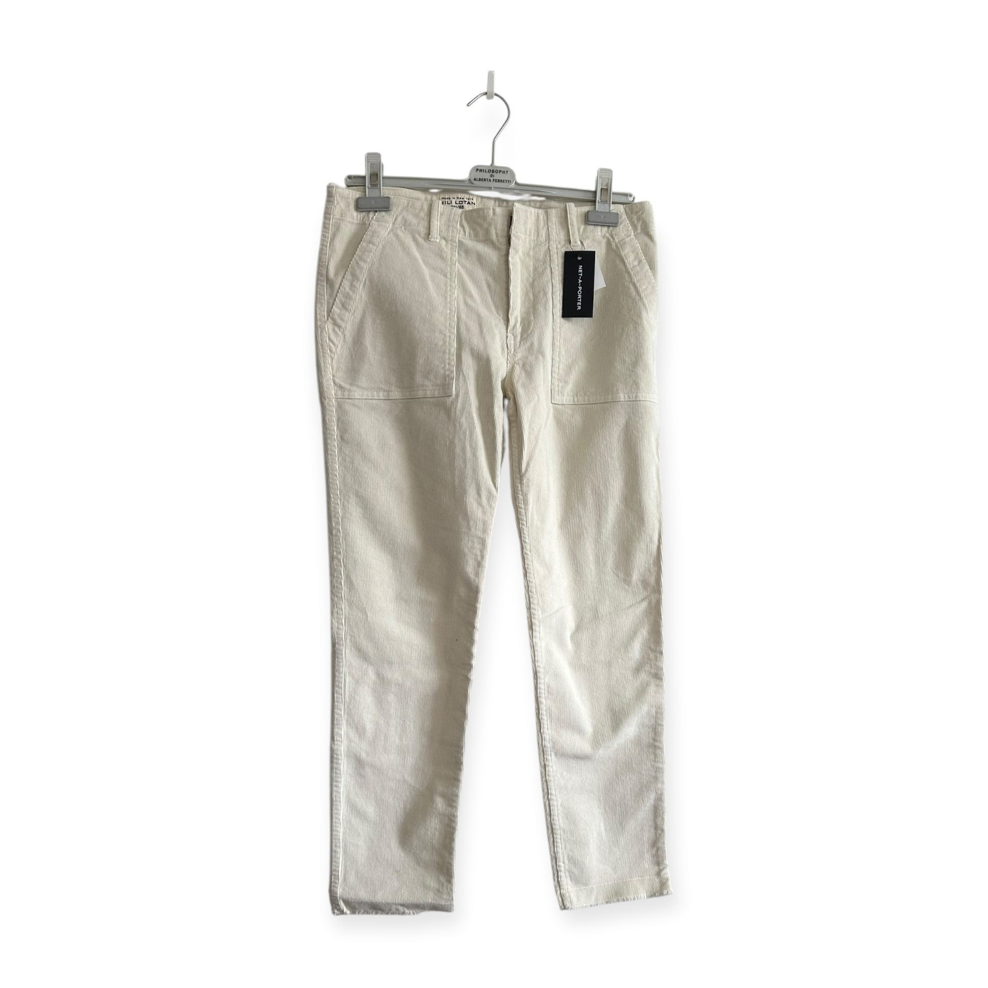 Nili Lotan Nili Lotan Jenna Pants in Corduroy, Winter White, 6 Size 28" / US 6 / IT 42 - 1 Thumbnail
