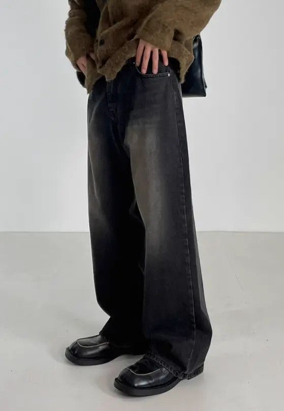 Japanese Brand Kizuki x Juri Vintage washed distressed loose wide-leg jeans Size US 32 / EU 48 - 4 Thumbnail