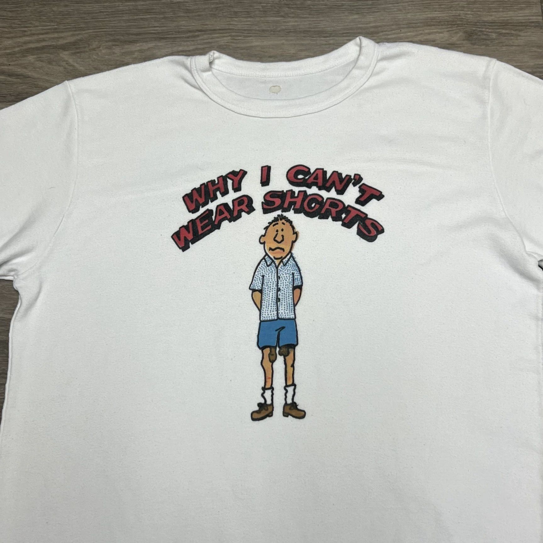 Vintage VINTAGE Parody T Shirt Men XL White Crew Neck Short Sleeve 80s 90s College Grunge Hipster USA Fun American Vintage Size US XL / EU 56 / 4 - 2 Thumbnail