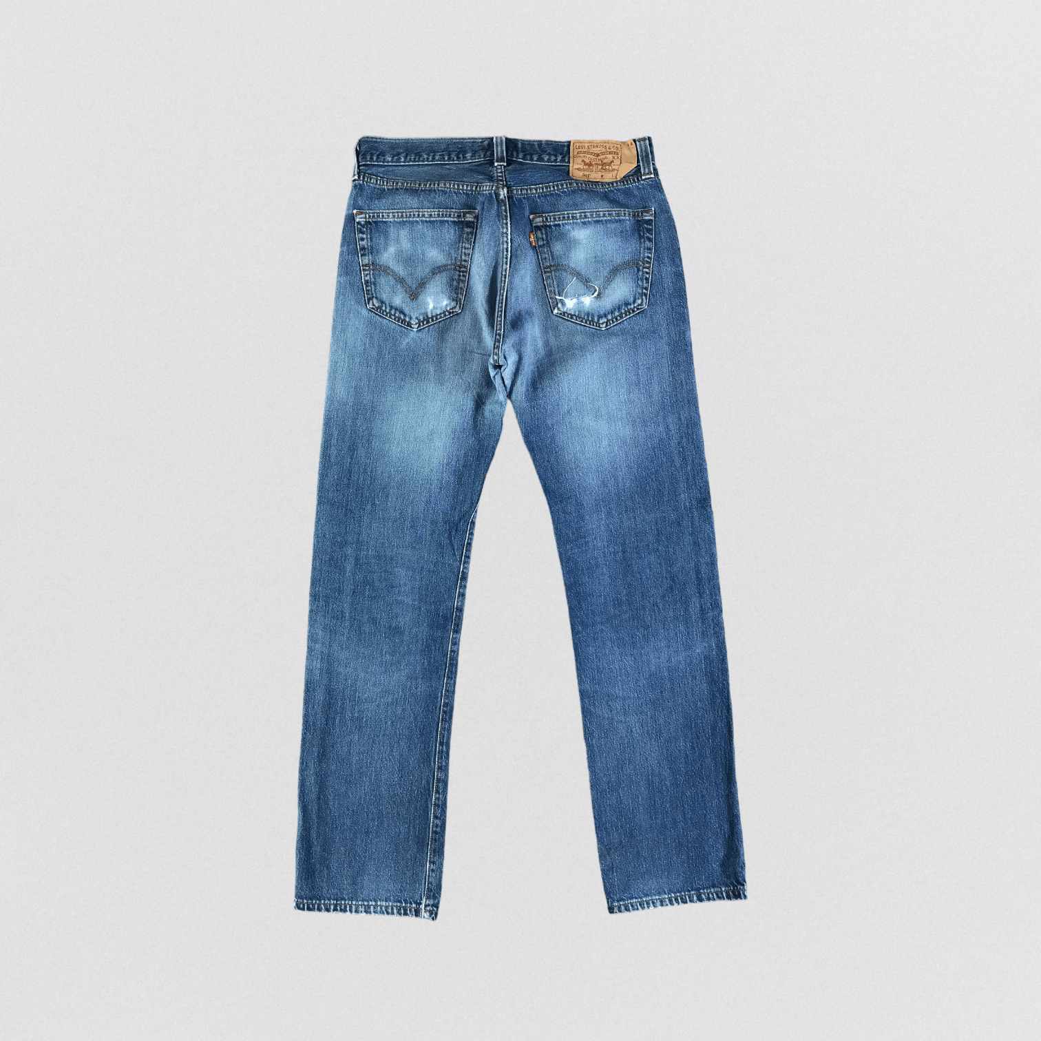 Levi's Vintage Blue Wash Levis 501 Jeans-JM3303 Size US 34 / EU 50 - 2 Thumbnail