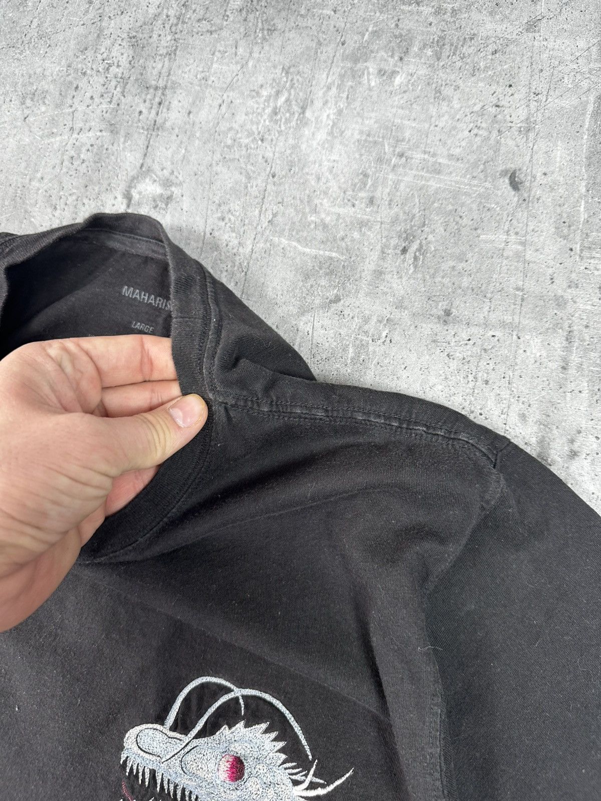 Designer × Maharishi × Vintage Maharishi Embroidered T Shirt Black Size US L / EU 52-54 / 3 - 6 Thumbnail