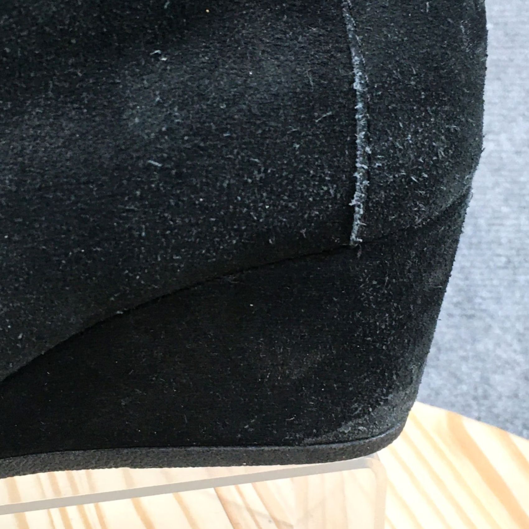 Toms TOMS Boots Kala Lace Up Desert Wedge Bootie Womens 9.5 Black Suede Size US 10 / IT 40 - 6 Thumbnail
