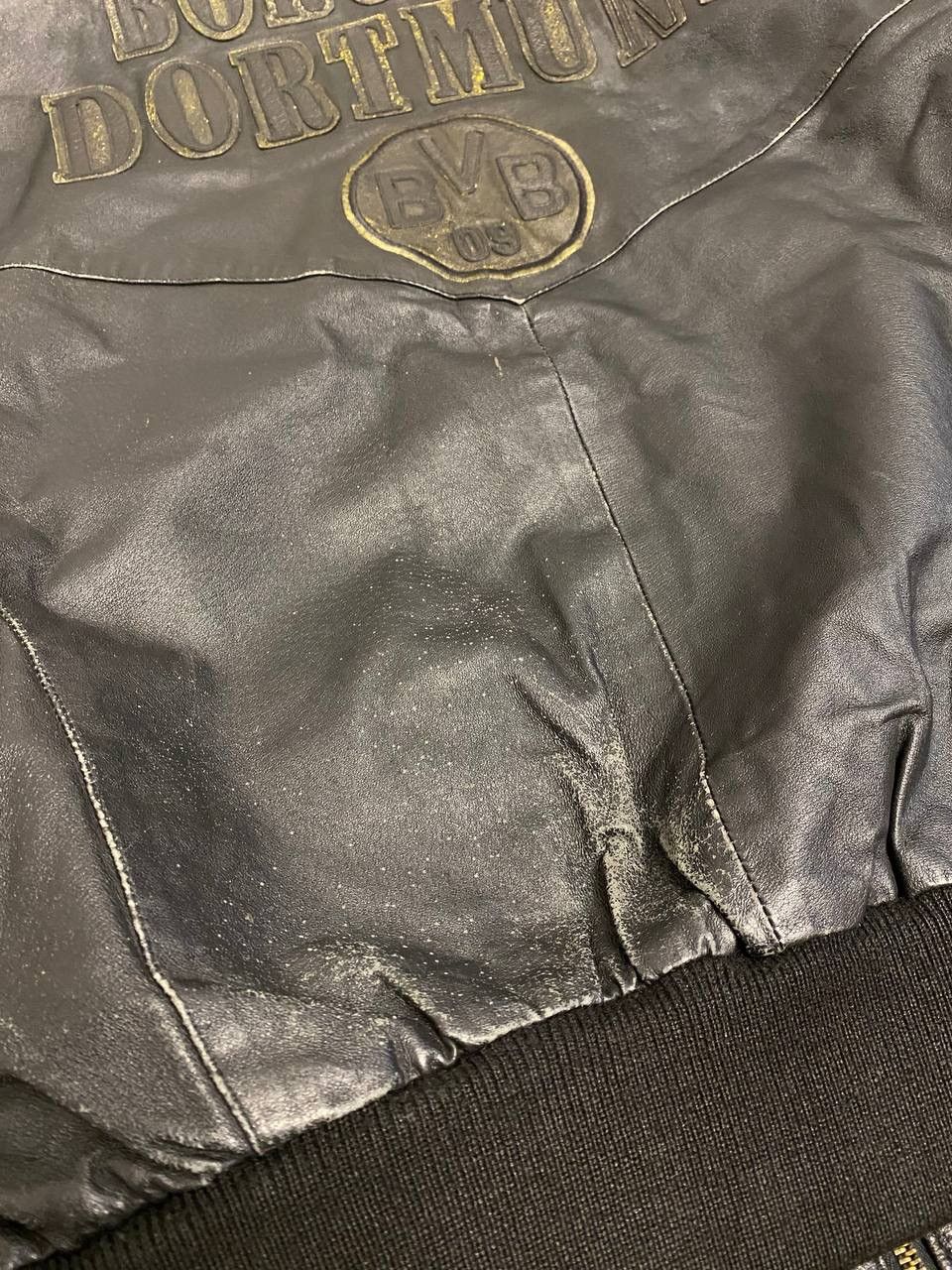 Vintage Rare Vintage Borussia Mönchengladbach Leather Bomber 90s Size US L / EU 52-54 / 3 - 8 Thumbnail