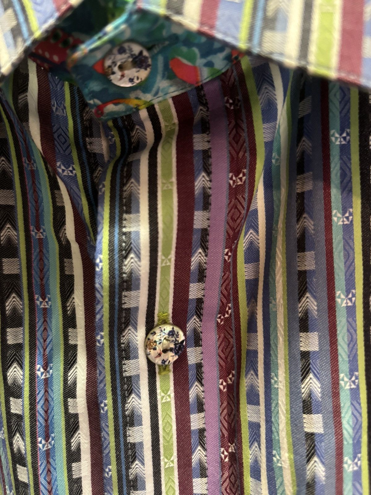 Robert Graham Robert Graham Patterned Men's Long Sleeve Button Down (XL) Size US XL / EU 56 / 4 - 2 Thumbnail