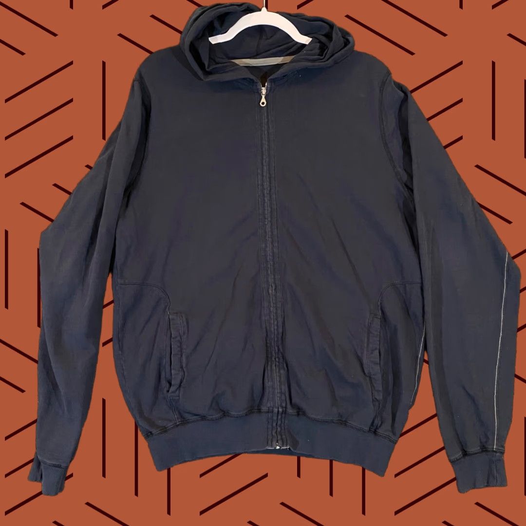 Vintage AETHER Jacket Womens Size 3 Navy Blue Full Zip Hooded Sweatshirt Casual Size M / US 6-8 / IT 42-44 - 1 Thumbnail
