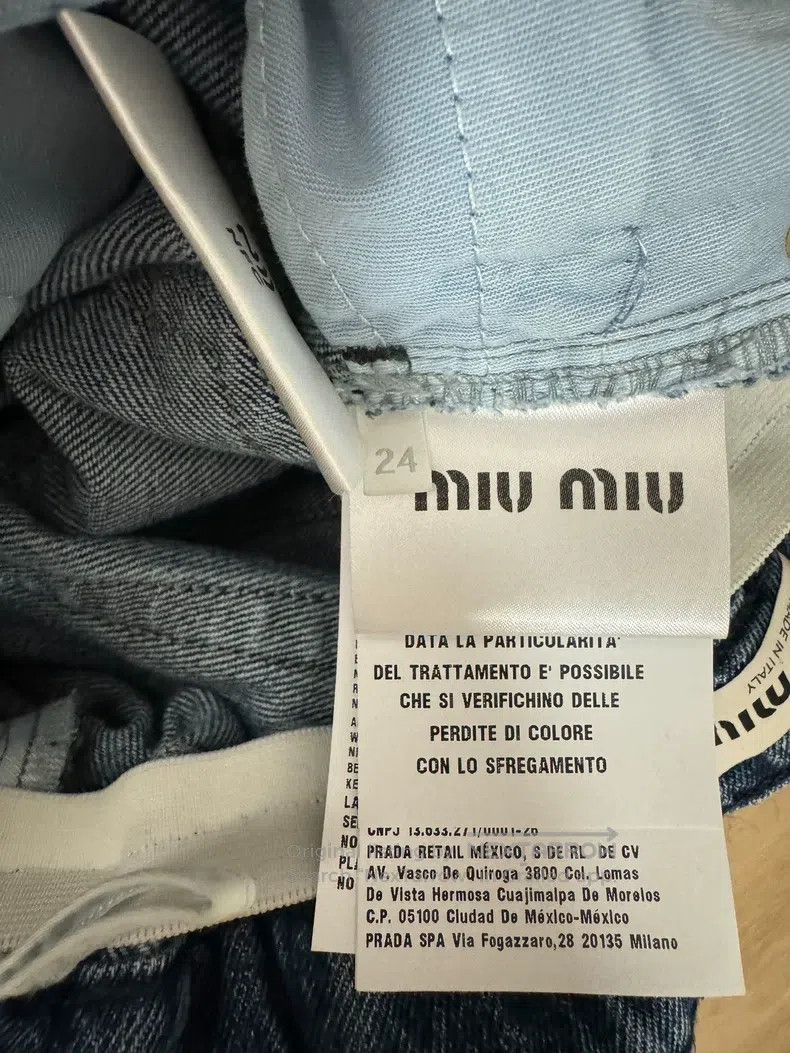 Miu Miu Miu Miu 24 Full printed logo jeans Size 24" / US 00 / IT 34 - 4 Thumbnail