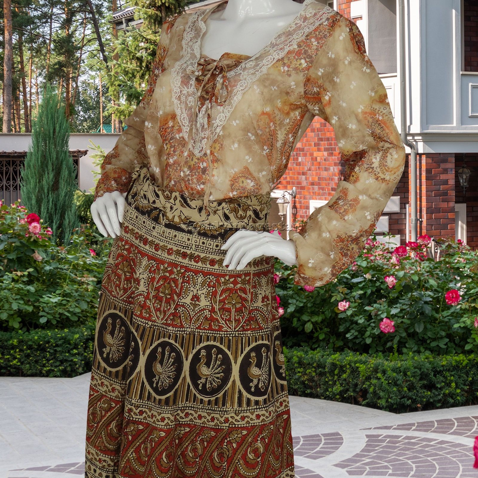 Other Vintage India Skirt Size 27" / US 4 / IT 40 - 13 Thumbnail