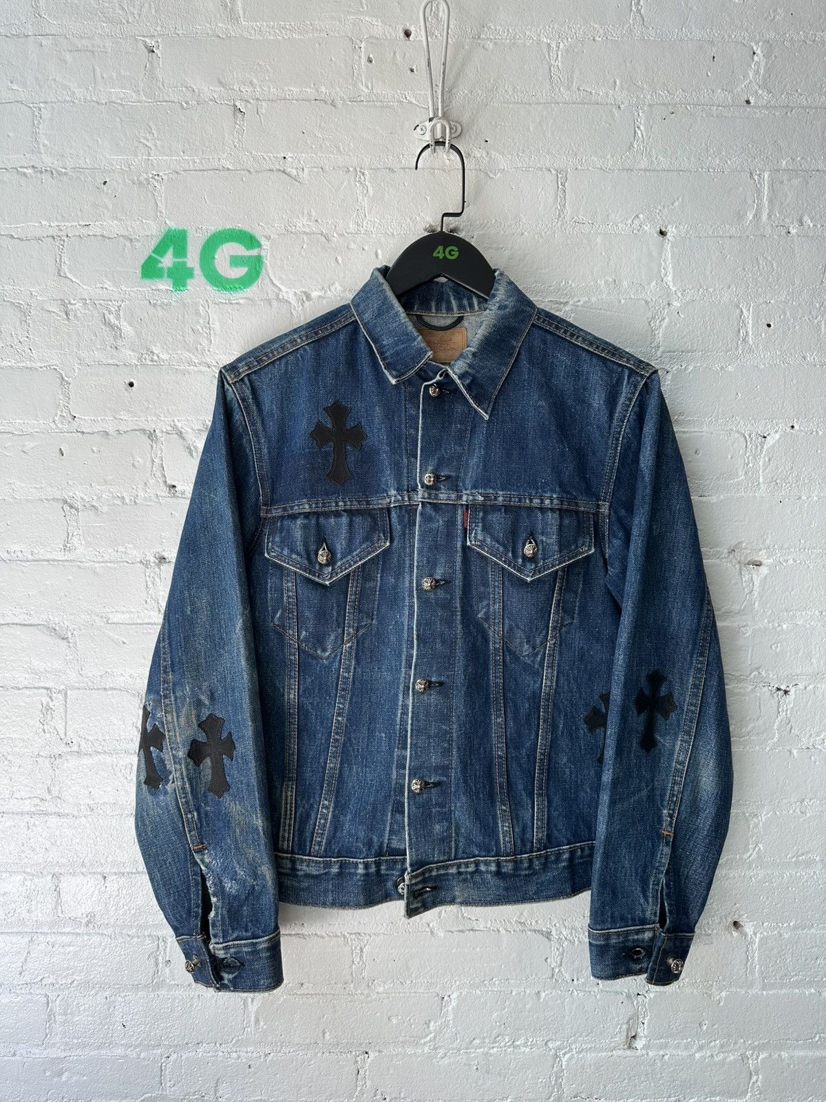 Chrome Hearts Chrome Hearts Levi’s Cross Patch Denim Jacket Size US XS / EU 42 / 0 - 1 Thumbnail