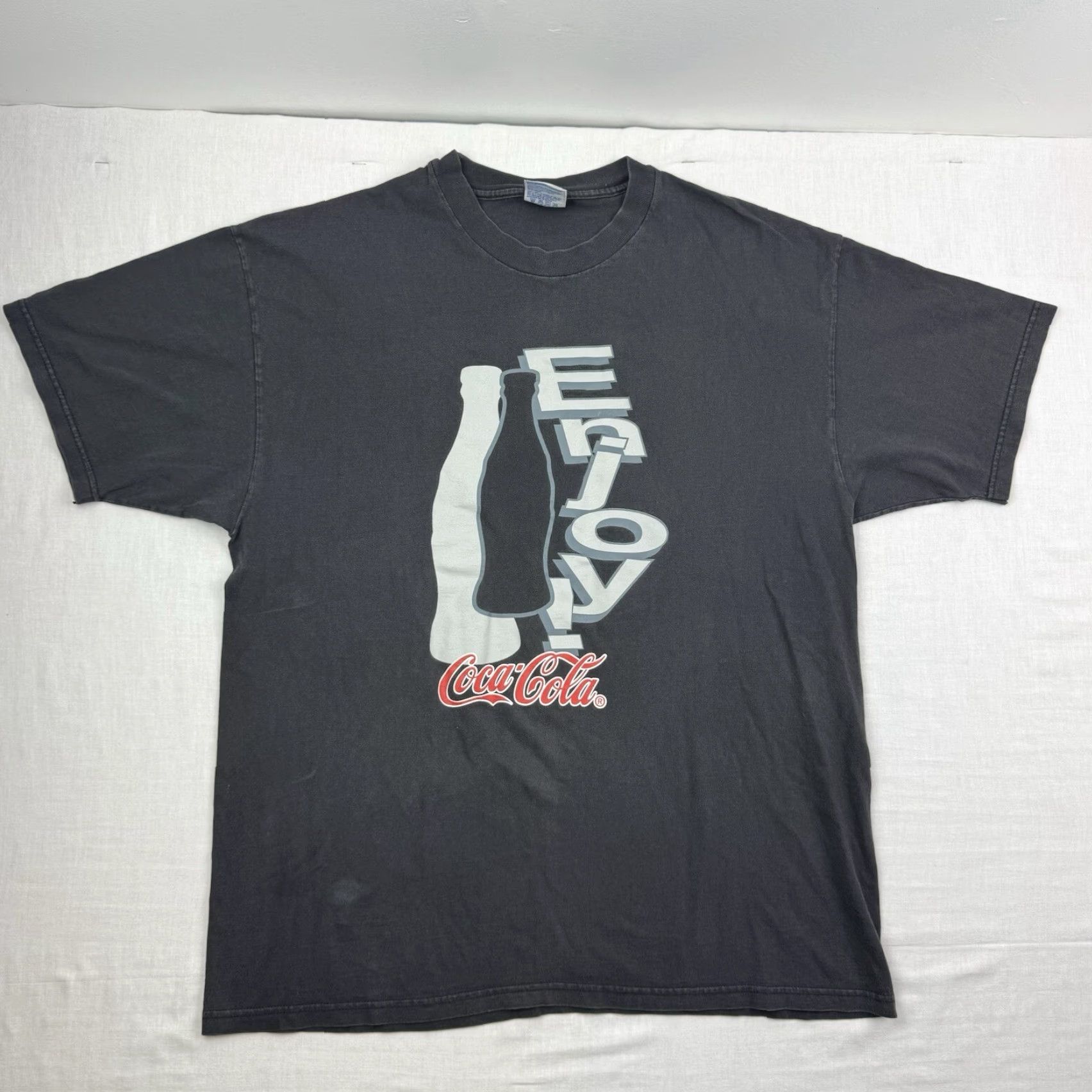 Hanes Vintage Coca Cola T Shirt Adult XL Black Coke Promo Soda Drink Snack Tee 90s USA Size US XL / EU 56 / 4 - 2 Thumbnail