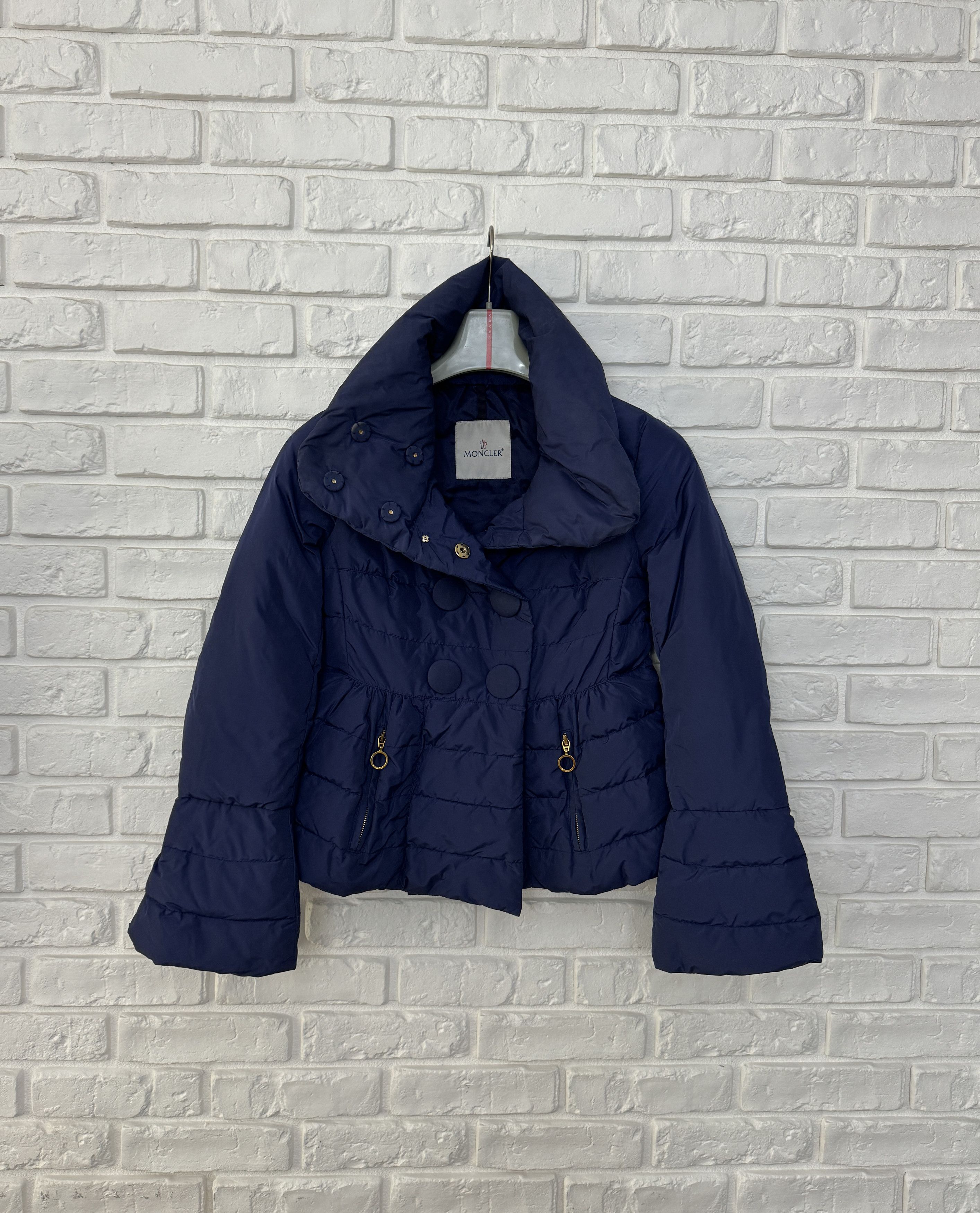 Moncler Authentic Moncler Kelly Jacket Puffer Navy Blue Logo Size 0 Size XS / US 0-2 / IT 36-38 - 1 Thumbnail