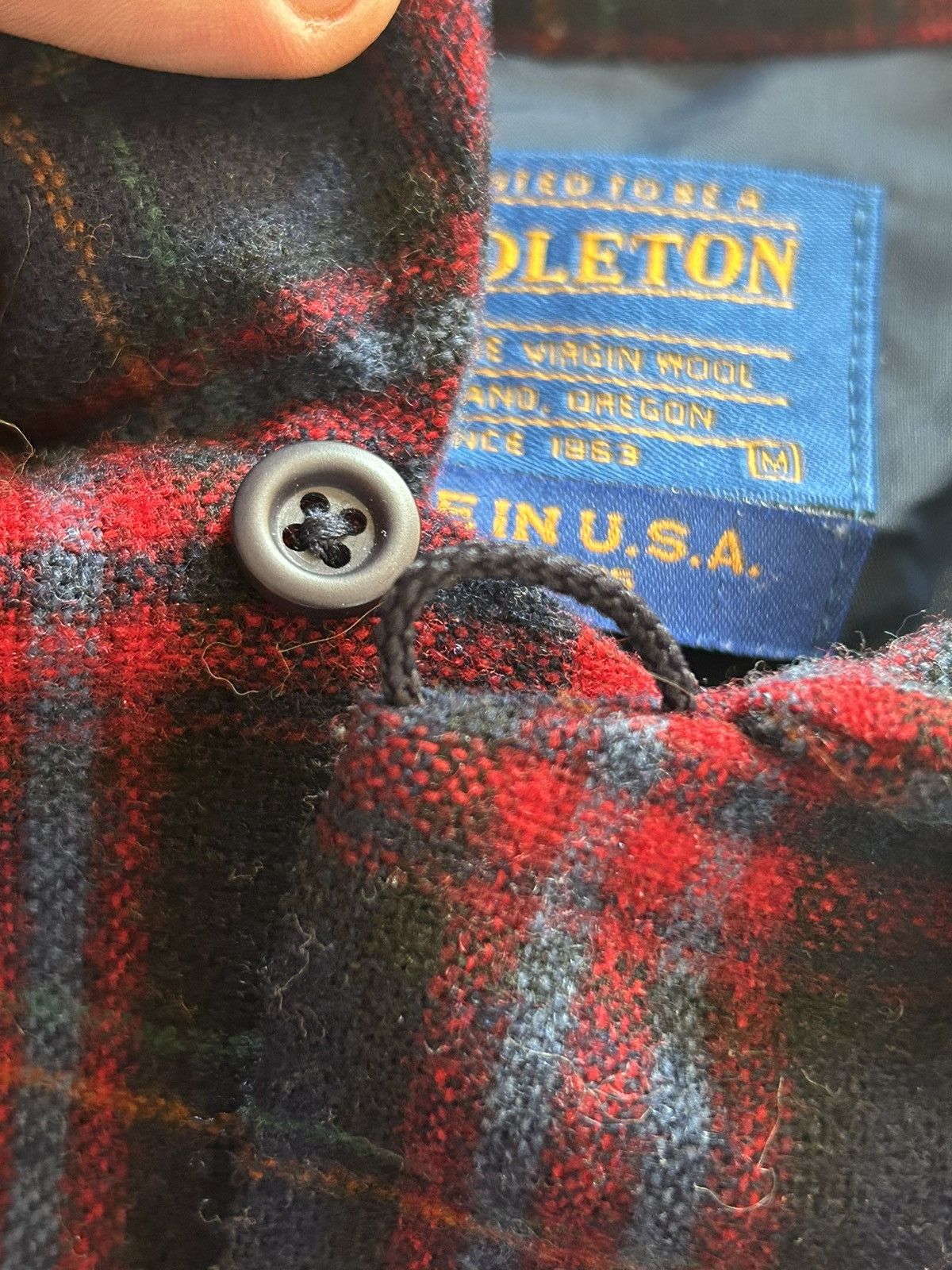 Pendleton Pendleton Vintage Flannel Made in USA Red Blue Medium Size US M / EU 48-50 / 2 - 4 Thumbnail