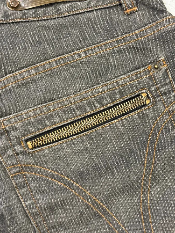 Dolce & Gabbana AW2003 Dolce & Gabbana Double Waisted Grey Denim Shorts Size US 33 - 9 Thumbnail