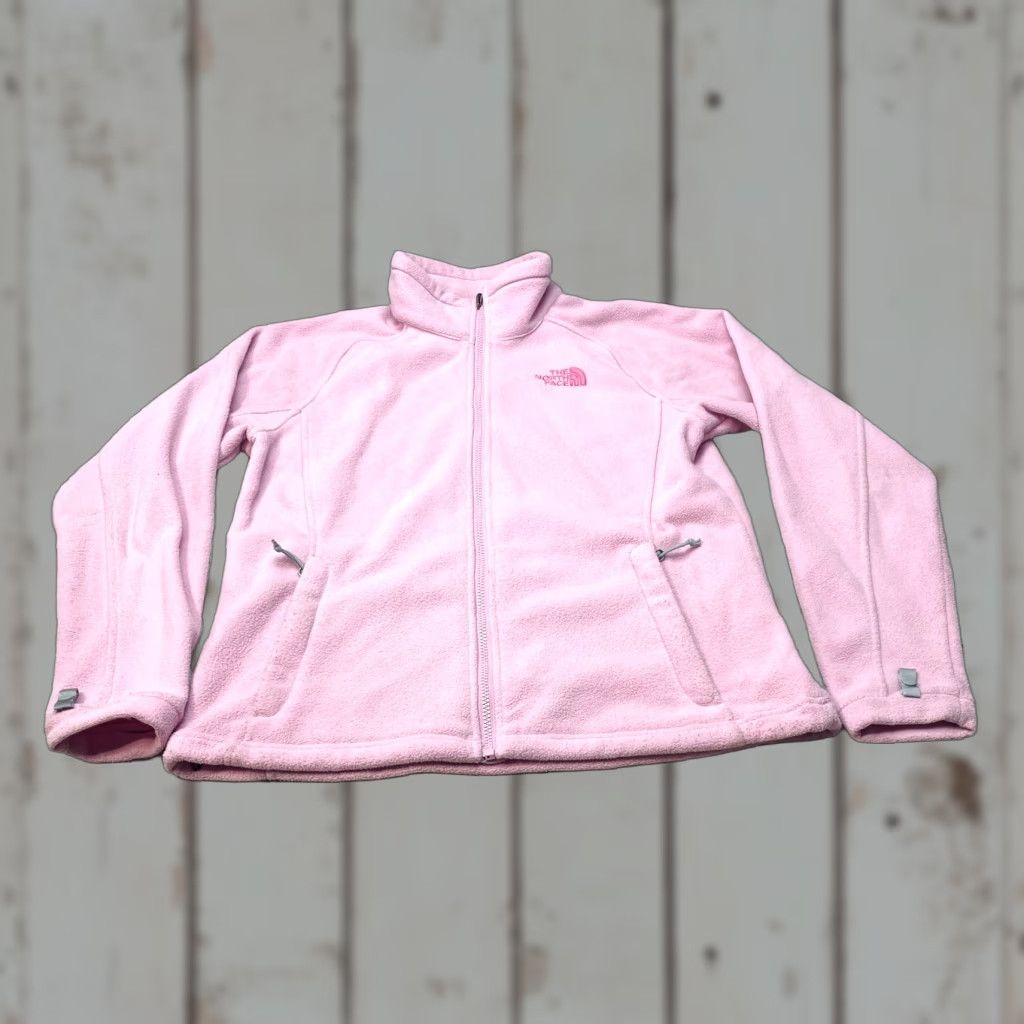 The North Face VINTAGE The North Face Women’s Pink Fleece Jacket Full Zip Medium Cancer Awareness 7392 Size M / US 6-8 / IT 42-44 - 1 Thumbnail