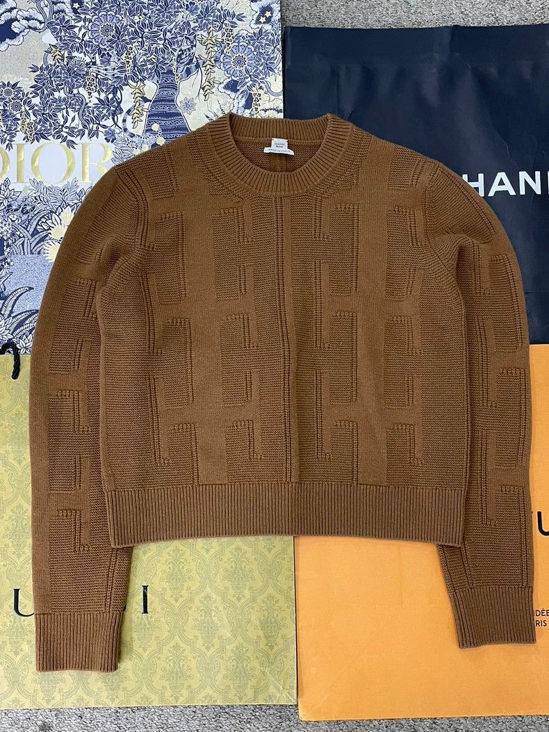 Hermes Hermes Brown Patterned Sweater - dmc Size US M / EU 48-50 / 2 - 1 Thumbnail