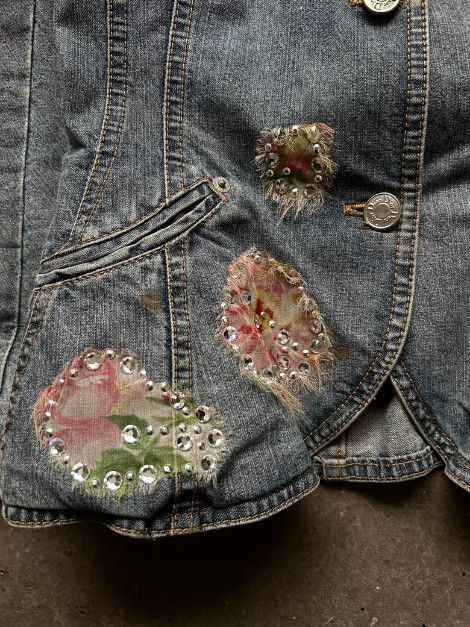 Christian Dior Monsieur Christian Dior 04SS Beaded Denim Blazer Size M / US 6-8 / IT 42-44 - 7 Thumbnail
