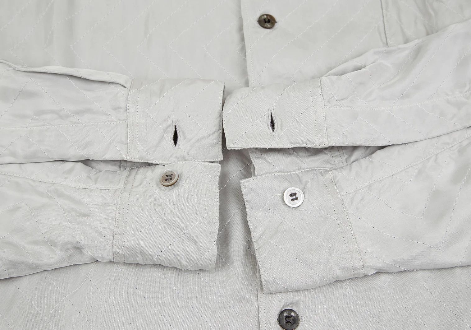 Yohji Yamamoto Yohji Yamamoto Silver Zigzag Stitch Long Shirt Size US M / EU 48-50 / 2 - 8 Thumbnail