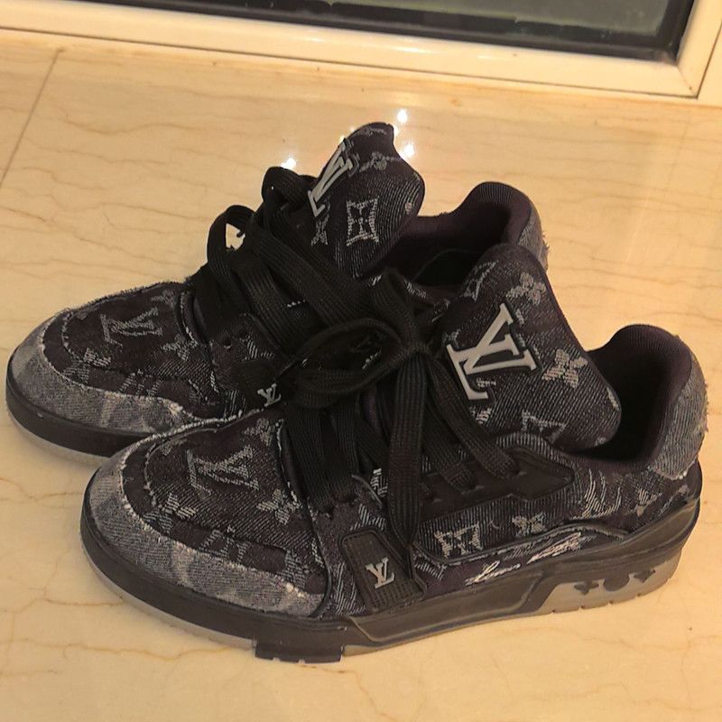 Louis Vuitton Denim Low-Top Trainers for Men and Women 0079