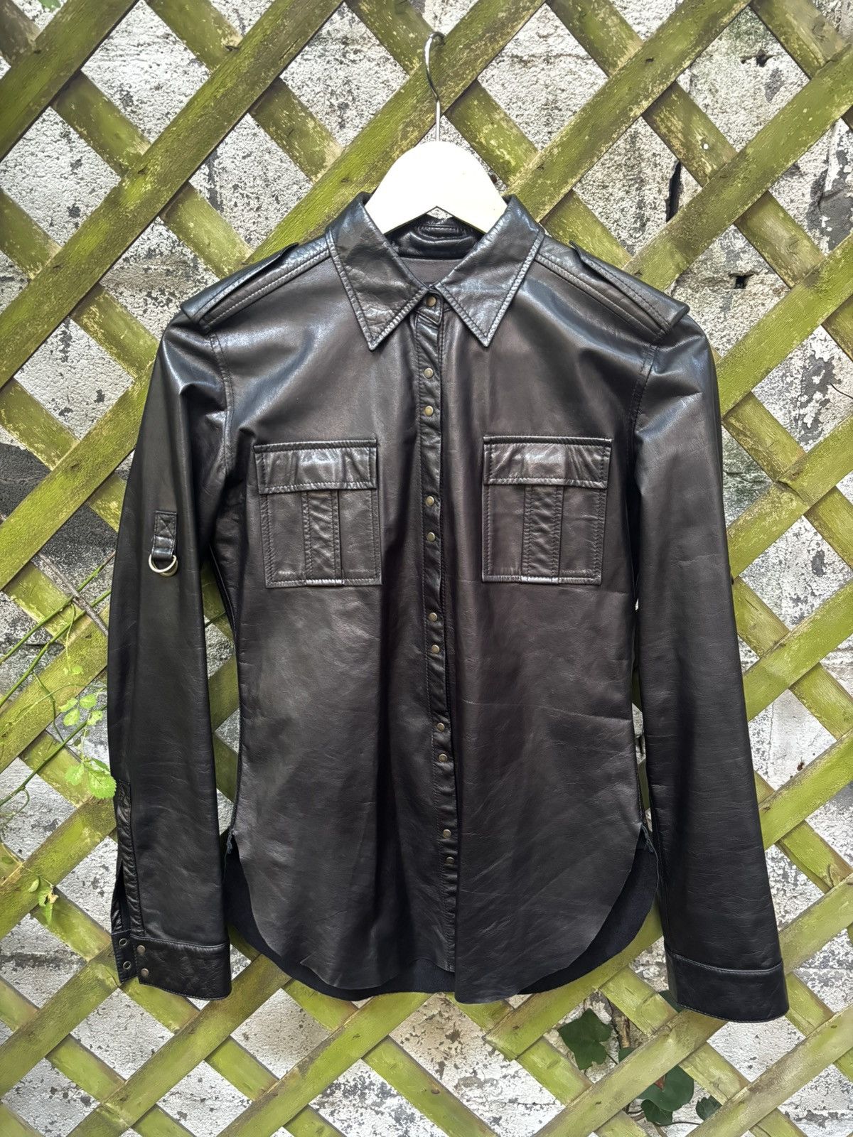 Balmain Balmain SS10 Hand Painted Studded Leather Shirt | Grailed