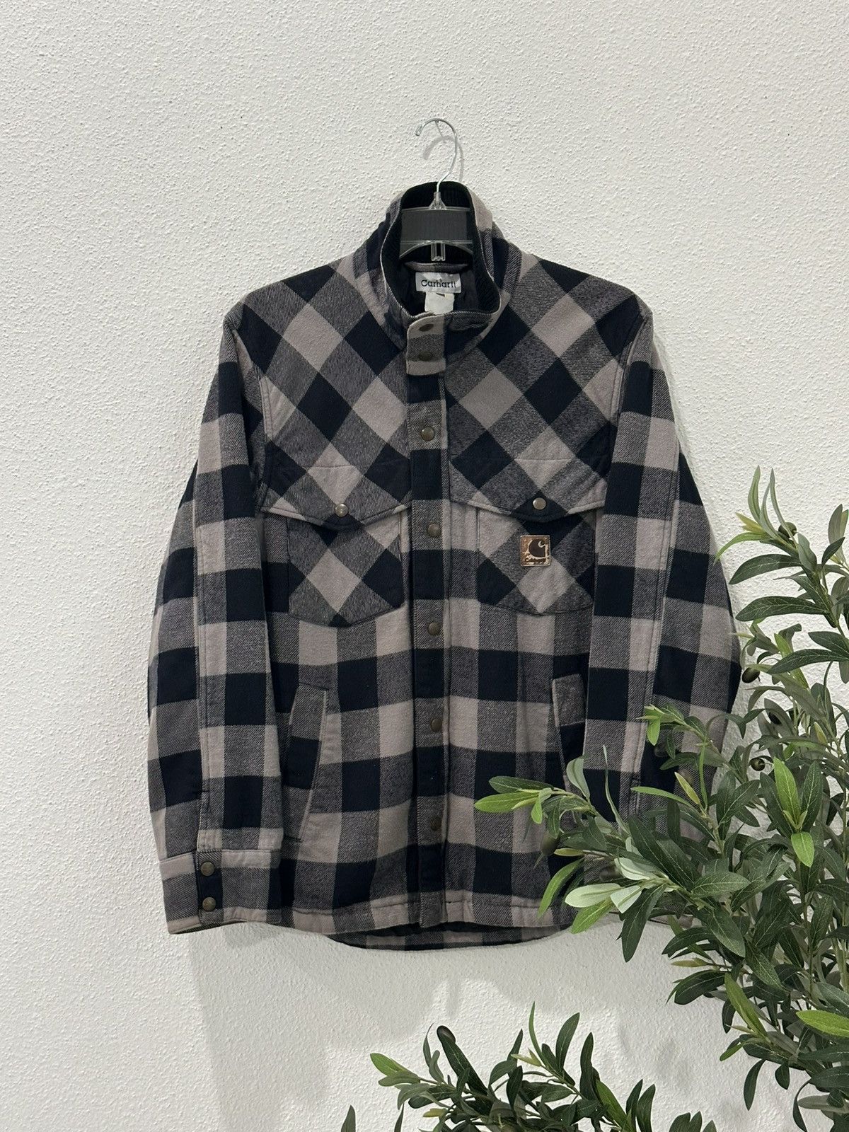 Carhartt Vintage Carhartt Tartan Check Flannel Zip/Snap Workwear XL Size US XL / EU 56 / 4 - 3 Thumbnail