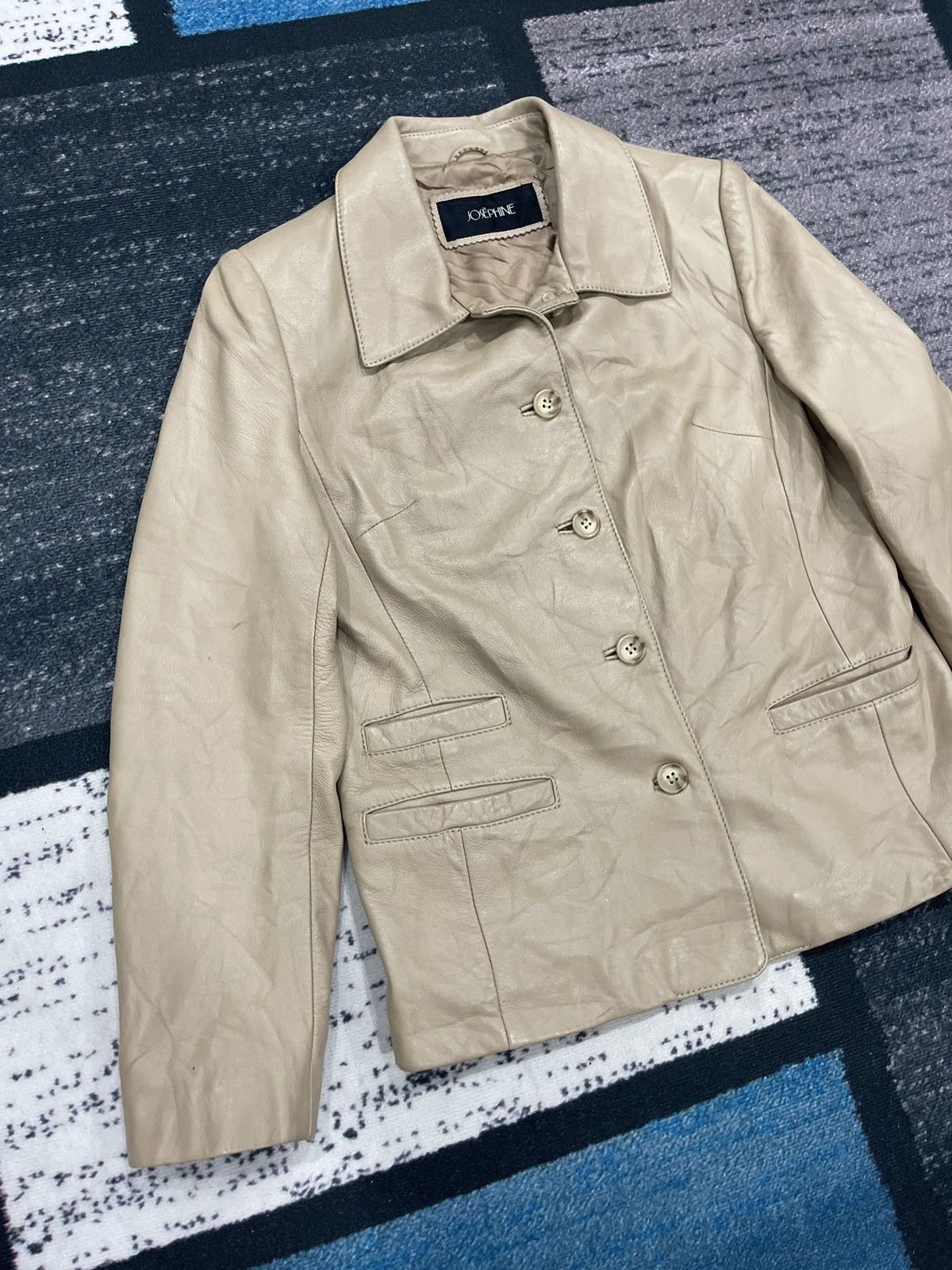 Vintage Josephine Leather Coat Jacket