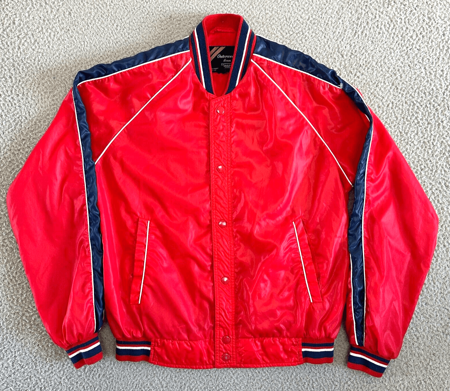 Sears Vintage Sears Bomber Jacket Nylon Varsity College Letterman Size US M / EU 48-50 / 2 - 1 Thumbnail