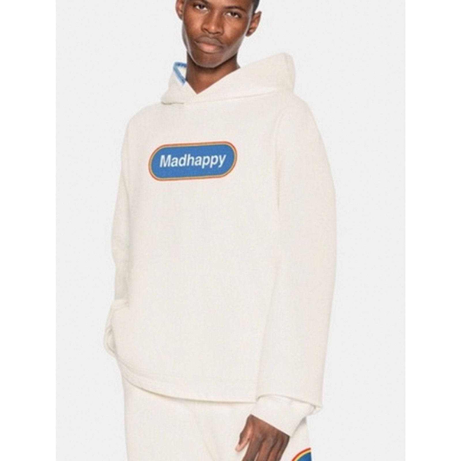 MADHAPPY Cotton Classic Universal Pill Hoodie White Medium