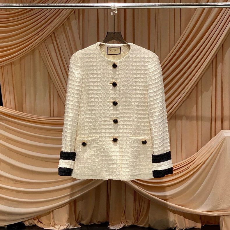 Gucci Gucci Beige checkerboard tweed coat Size XS / US 0-2 / IT 36-38 - 1 Thumbnail