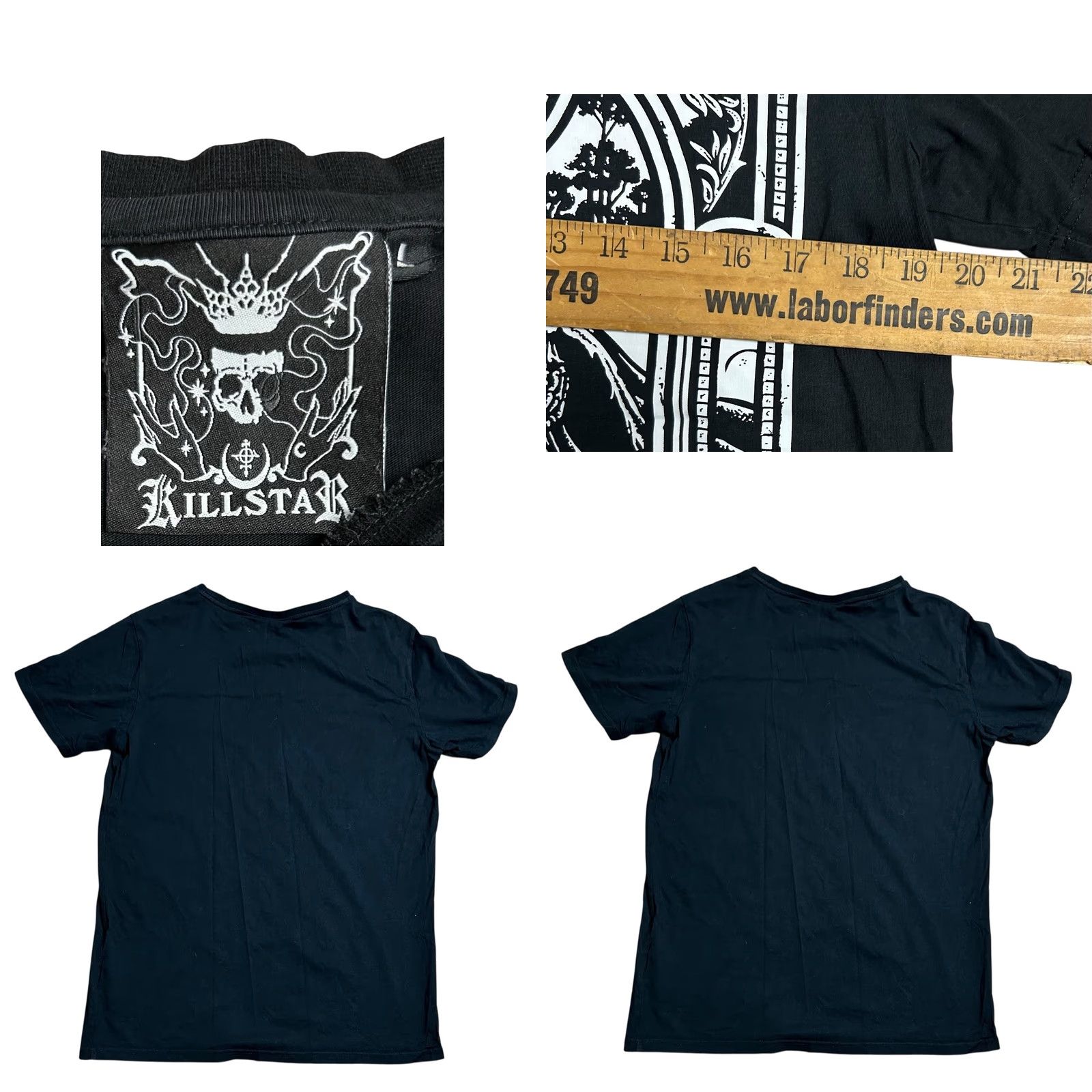 Killstar VINTAGE Killstar Grim Reaper Tarot Card Black Short Sleeve Shirt Unisex Adult Large Size US L / EU 52-54 / 3 - 8 Thumbnail