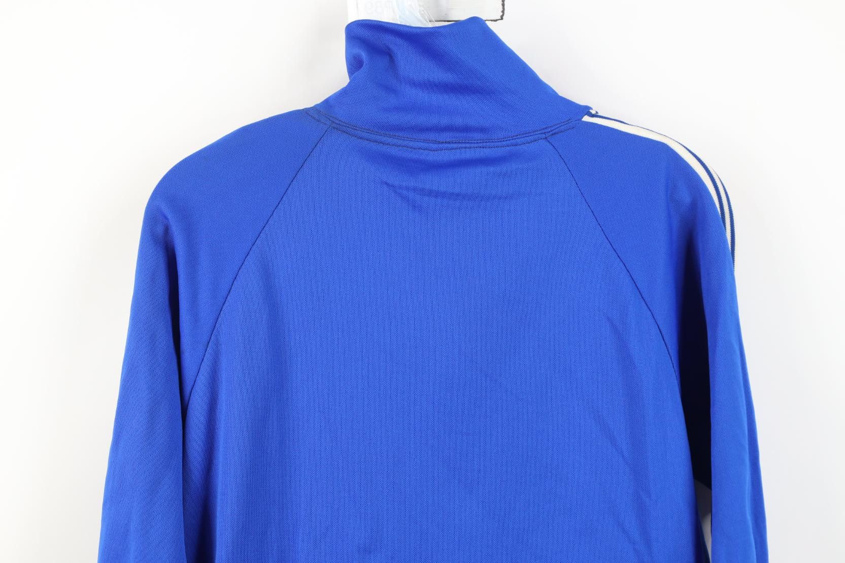 Vintage Vintage 70s Knit Warm Up Soccer Tennis Jacket Royal Blue USA Size S / US 4 / IT 40 - 15 Thumbnail