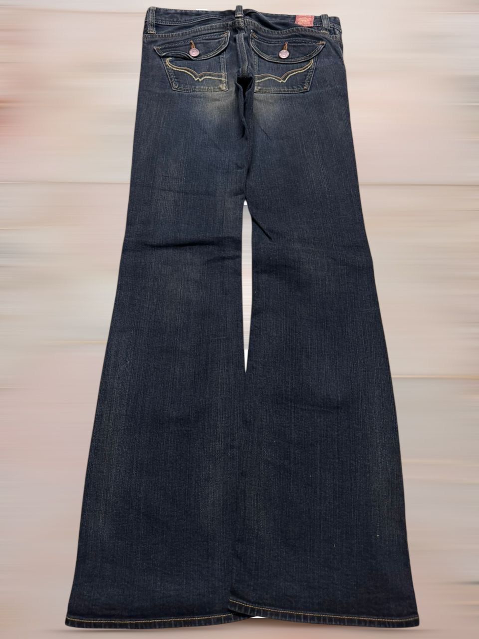 Tornado Mart VINTAGE 2000s GEORGIA BELL BOTTOM BOOTCUT MUD-WASHED Size US 28 / EU 44 - 1 Thumbnail