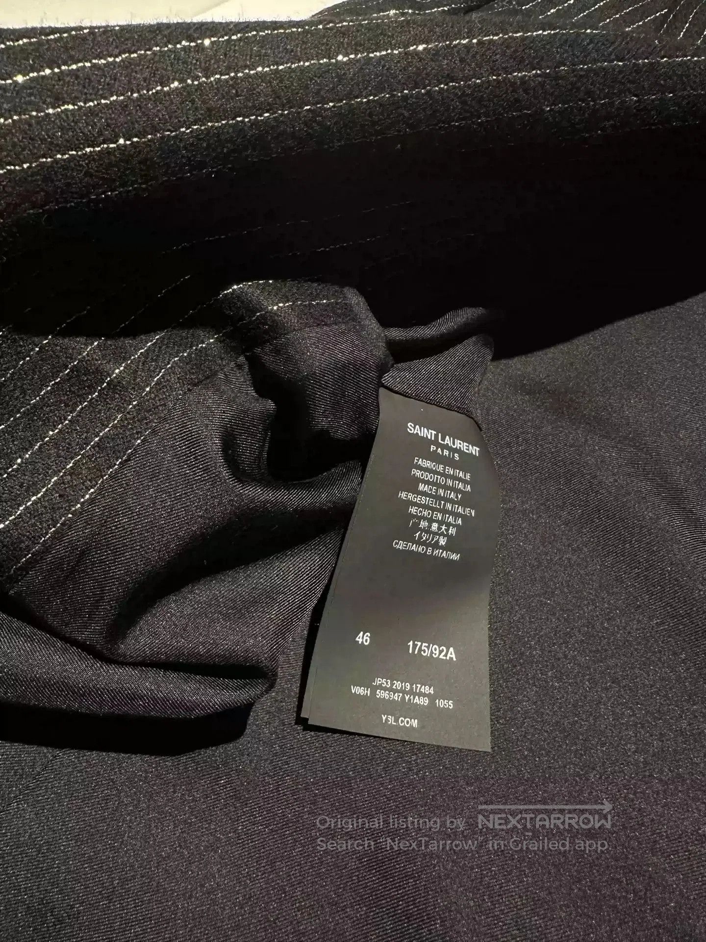 Saint Laurent Paris Saint Laurent men's wool and gold suit. Size US S / EU 44-46 / 1 - 4 Thumbnail