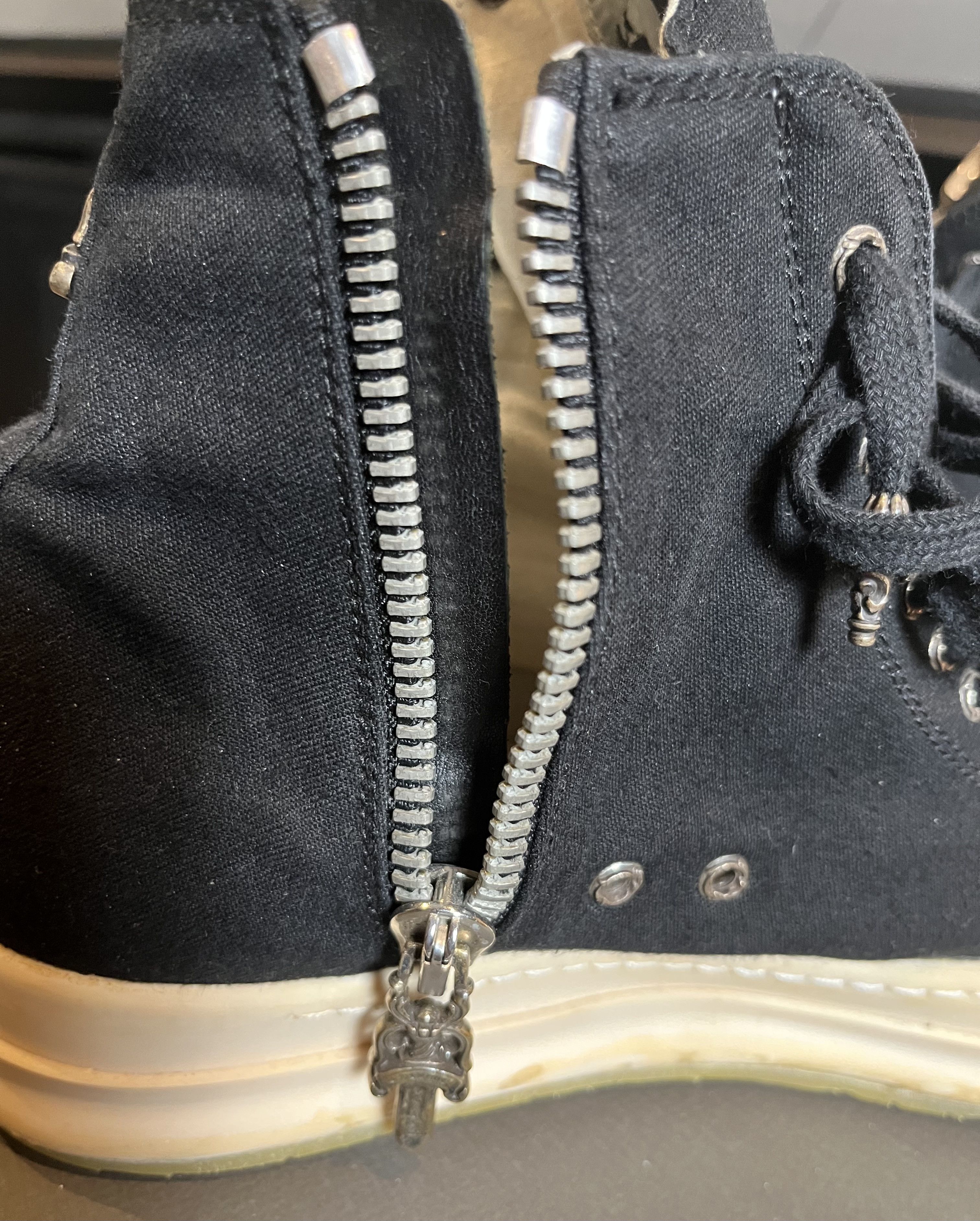Chrome Hearts × Rick Owens RICK OWENS CHROME HEARTS RAMONES, BLACK TOE, STAPLE HEEL Size US 11 / EU 44 - 15 Thumbnail