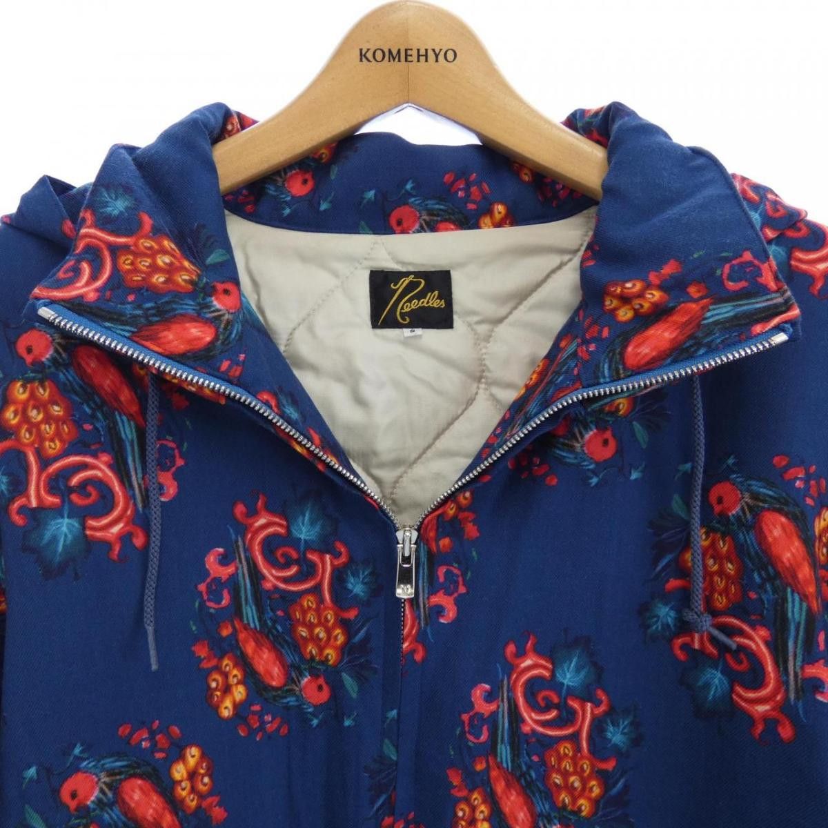 Needles Jacket Blouson Hooded Zip Up Wool Allover Pattern Blue Size US S / EU 44-46 / 1 - 3 Thumbnail