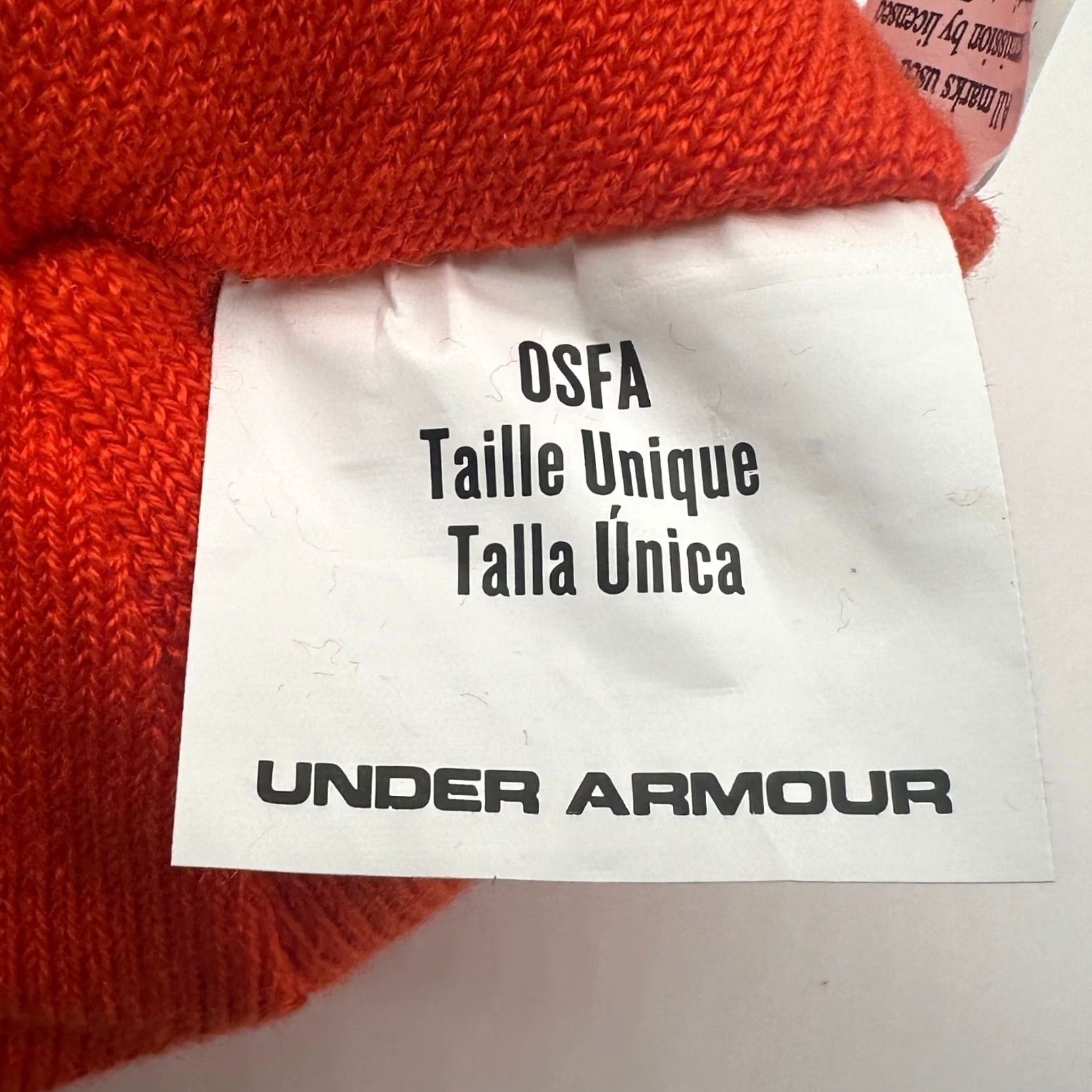 Under Armour Under Armour ZOA Energy Drink Mens Beanie Hats OSFA Red White Embroidered NEW Size ONE SIZE - 3 Thumbnail