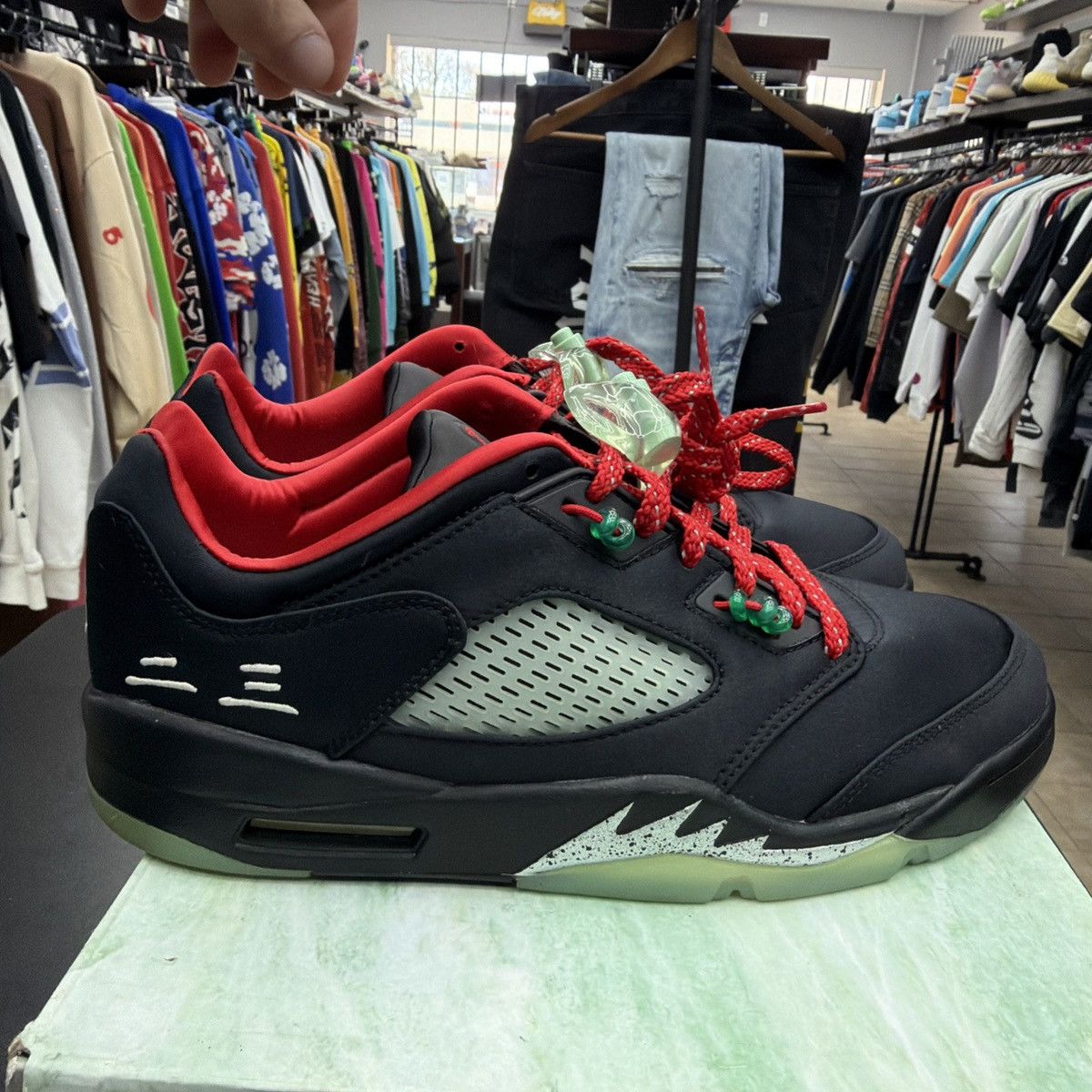 Jordan Brand Air Jordan 5 Retro Low SP Clot Black Jade Men's Size 10 Size US 10 / EU 43 - 7 Thumbnail