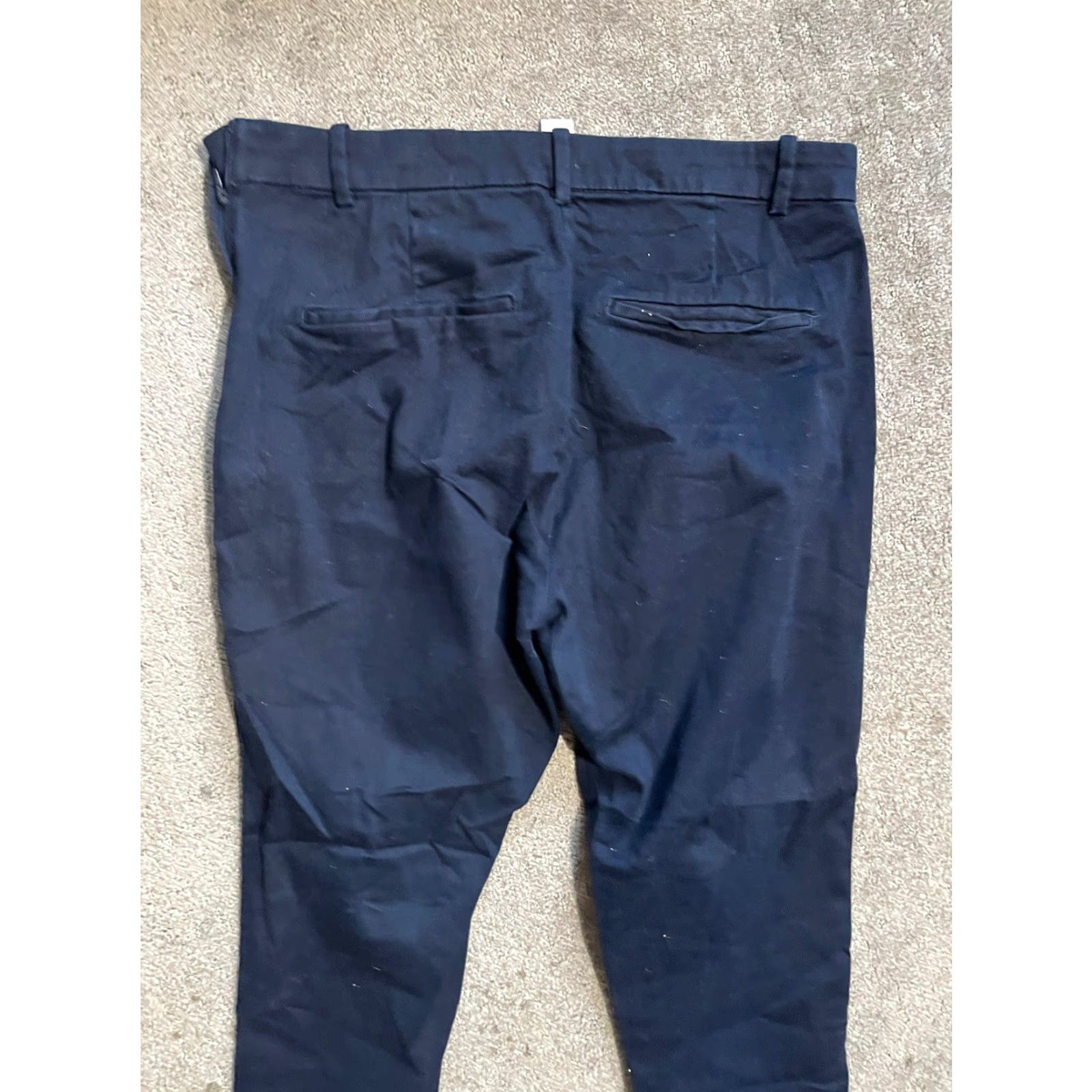 H&M H&M Dress Pants Women Size 14 Navy Business Casual Pull on Side Zip Ankle Size 36" / US 14 / IT 50 - 4 Thumbnail